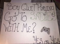 a sign that says boy out playing go to some with me? yes yes