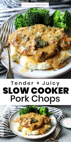 tender and juicy slow cooker pork chops