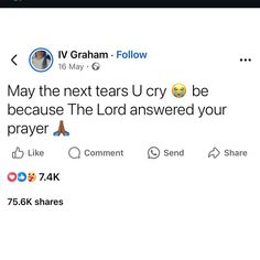 two tweets that are on top of each other, one is telling the other to pray