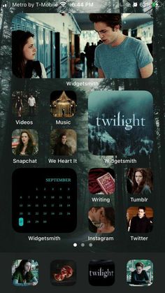 the twilight saga wallpaper is shown in this screenshot from an iphone screen shot