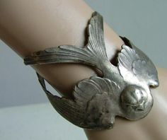 Karra való, de mégsem szatyor füle - Skylark Field Bird Bracelet, Silver Cuff, Dandy, Napkin Rings, Beautiful Jewelry