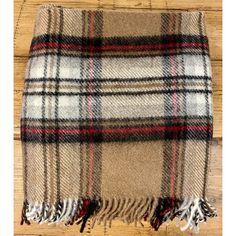 Super Soft Merino Lambswool Knee Rug/Blanket In A Tan Burberry-Like Tartan Plaid Pattern- Made In England.  Our knee blankets are cut to a smaller size then a traditional throw which is perfect for laying across your knees, dressing furniture, wrapping around your shoulders and bringing along as a travel blanket.  Established in 1837 with over 180 years of proud British manufacturing & design heritage already to our name, They are one of Great Britain’s last remaining vertical woolen mills.  The King Size Blanket, Vintage Plaid, Tartan Plaid, Plaid Pattern, Pattern Making, Tartan, Burberry, Plaid, Pattern