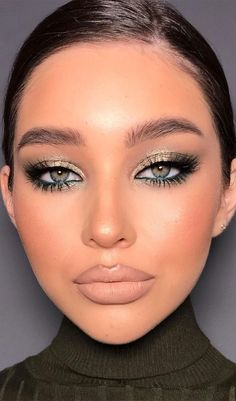 Green Dress Makeup, Green Makeup, Glam Makeup Look, Green Eyeshadow, Stunning Makeup, Makeup Eye Looks