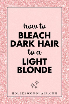 How to bleach dark hair to a light blonde. Dark Hair To Light, Bleach Dark Hair, Bleaching Dark Hair, Blonde Transformation