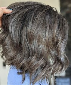 Grey Hair With Brown Lowlights, Warm To Cool Blonde, Salt And Pepper Hair Color, Pepper Hair Color, Amazing Hair Color, Pepper Hair, Warm Brown Hair, Gray Balayage