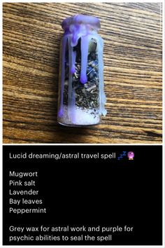 Bottle Spells Witches, Shifting Spell Jar, Witchcraft Spells For Beginners Jars, Witch Bottles Diy, Psychic Spell Jar, Glow Up Spell Jar, Easy Potions Witchcraft, Reality Shifting Spell Jar, Dream Spell Jar