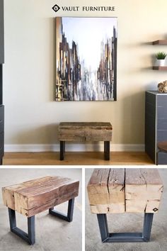 this is an easy diy project to make a bench out of wood and metal