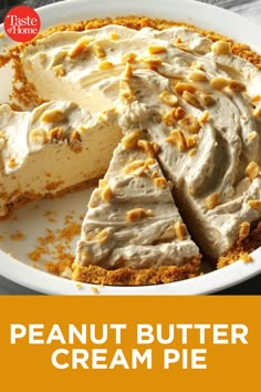 Peanut Butter Cream Pie, Peanut Butter Cream, Butter Desserts, Pie Pie, Peanut Butter Desserts, Peanut Butter Pie, Butter Pie, Butter Recipes, Peanut Butter Recipes