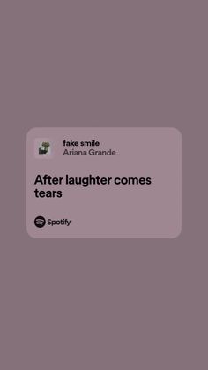 ariana grande - fake smile, thank u next, spotify, lyrics, song, music, quotes, aesthetic
Songtext Lyrics Aesthetic Ariana Grande, Fake Smile Aesthetic Wallpaper, Ariana Grande Song Quotes, Fake Smile Ariana Grande, Meaningful Song Lyrics Quotes, Thank U Next Lyrics, Ariana Grande Lyrics Aesthetic, Ariana Grande Quotes Lyrics, Ariana Grande Spotify Lyrics