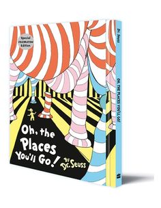 the book cover for oh, the places you'll go by dr seuss