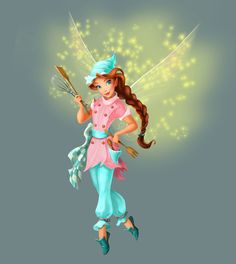 Illustration by Charles Pickens –Please, don’t remove credit– Fairy Kitchen, Horse Clip Art, Disney Challenge, Tinkerbell Disney