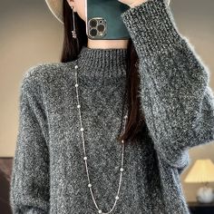 Autumn/Winter 2024 New Half Turtleneck 100% Pure Cashmere Sweater Women's Pullover Commuter Long Autumn Winter 2024, Cashmere Sweater Women, Sweater Women's, Winter 2024, Cashmere Sweater, Women Pullover, Cashmere Sweaters, Autumn Winter, Cashmere