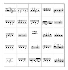 sheet music notations with the words free space