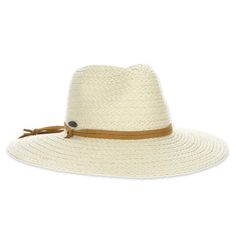 PRICES MAY VARY. CLASSIC DESIGN: Crafted out of a paper braid straw material, this Panama Jack ladies big brim safari sun hat is designed with a faux leather chin cord, metal logo badge, inner sweatband liner, and a floppy 3 1/2" brim for ultimate UPF (SPF) 50+ UVA/UVB sun protection. BEAT THE HEAT AND STAY STYLISH: Keep the sun out of your face and protect your skin from the sun's harmful UVA/UVB rays under the comfort of this breathable, lightweight material. Discover the road to sun protectio Cream Panama Hat With Curved Brim For Vacation, Cream Toquilla Straw Hat For Vacation, Casual Braided Fedora Sun Hat, Cream Fedora Straw Hat For Vacation, Casual Braided Paper Straw Hat, Cream Wide Brim Woven Hat, Cream Straw Sun Hat For Vacation, White Woven Hat Band For Beach, Woven Cream Hat For Vacation