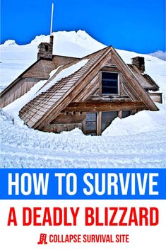 a poster with the words how to survive a deadly blizzard on it's side