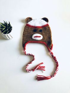 Sock Monkey Handmade Crochet Winter Hat Red/Brown  ▫️Condition: New. No tags  ▫️Hand Crocheted  ▫️Super Soft Acrylic Yarn  ▫️See Pics for Measurements Crochet Sock Monkeys, Crochet Winter Hats, Crochet Winter, Sock Monkey, Hand Crochet, Acrylic Yarn, Handmade Crochet, Winter Hats, Socks