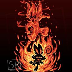 an image of a cartoon character on fire