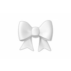 two white bows on a white background