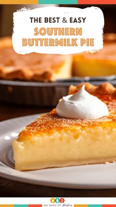 the best and easy southern buttermilk pie