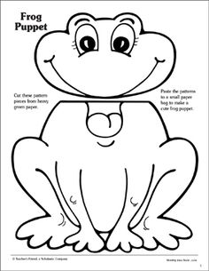 the frog puppet with instructions for making it