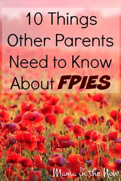 red flowers with the words 10 things other parents need to know about ppies on it