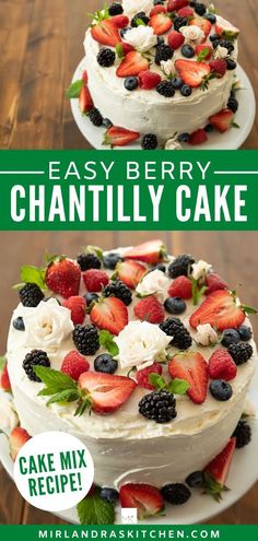 an easy and delicious cake made with fresh berries