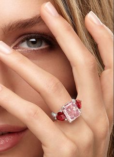 Coloured Diamonds, Radiant Cut Engagement Rings, Pink Diamond Ring, Couture Week, Couture Jewelry, Dream Jewelry, Pink Diamond