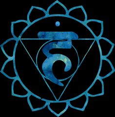 the third chakrashtra symbol is shown in blue and black colors on a dark background