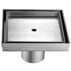 Keep your bathroom dry and safe with our shower drain!Save in the Alfi ABSD55A shower drain, keeping liquids from collecting in the shower area to maintain a safe bathroom environment for you. It is made of 18 gauge premium-grade stainless steel, ensuring that even in damp and humid areas, it will preserve a long-term solution for your drainage needs. Plus, this drain excludes a cover, giving you the flexibility to tile over the drain, seamlessly blending it with your shower's aesthetic for a concealed appearance. This Alfi ABSD55A square floor drain measures 5-1/8", reducing the possibility that organic matter and debris will get trapped and cause unpleasant odors. Also, we recommend installing a shower floor with a slight slant in the direction of the drain to maximize water drainage. Mo Plumbing Diagram, Square Shower Drain, Stainless Steel Tile, Linear Drain, Shower Parts, Plumbing Drains, Bathroom Sink Drain, Shower Drains, Stainless Steel Polish