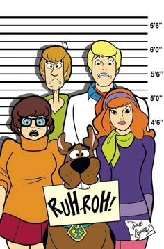 the scooby gang mugged up in jail