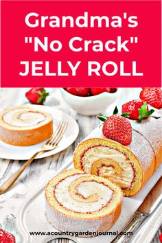 Jelly roll with strawberries on bright pink background Jelly Roll Recipe Homemade, Recipes Using Jelly, Jellyroll Cake Recipes, Raspberry Jelly Roll Recipe, Jelly Roll Cakes, Recipe Using Jam, Jelly Cake Recipe, Jelly Rolls Recipe, Jelly Roll Cake