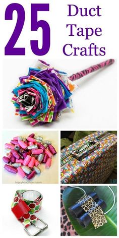 25 duct tape crafts that are great for kids and adults to do with their crafting supplies