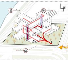 a diagram showing the location of an air vent and how it is connected to a building