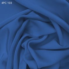 4 Ply Silk Crepe - Azure Blue - Fabrics & Fabrics NY Arctic Blue, Earl Gray, Gray Silk, Azure Blue, Silk Charmeuse, Color Swatch, Crepe Fabric, Silk Crepe, Fashion Fabric