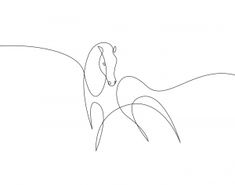 a line drawing of a horse and its foal