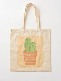 Fabric Paint Pens, Pot Illustration, Painted Canvas Bags, Colorful Cactus, Cactus Embroidery, Simpsons Art, Painted Tote, Textile Bag, Painted Bags