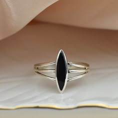 Black Onyx Sterling Silver Ring Black Stone Ring Thumb Ring - Etsy Ring Black Stone, Rings Etsy, Black Stone Ring, Stackable Rings Silver, Rings Silver, Dope Jewelry, Thumb Ring, Funky Jewelry, Women Gifts