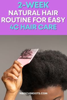 2-Week Easy Routine for Healthy 4C Natural Hair! How To Manage 4c Natural Hair, Diy Hair Growth Oil For 4c Hair, Healthy 4c Natural Hair, 4c Low Porosity Hair Care, Products For 4c Natural Hair, Short Natural Hair Styles Easy, Lazy Natural