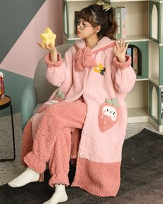 Sweet Strawberry Winter Pajamas PN4486 ●Size: M: for people 150-160cm,45-50kg L: for people 160-165cm,50-60kg XL: for people 165-170cm,60-70kg XXL: for people 170-175cm,70-80kg ●Material:polyester fibre (Please allow 1-3cm differs due to manual measurement.As different computers display colors differently,the color of the actual may vary slightly from the above images.Thanks for your understanding.) ●About Shipping: We attach great importance to the orders of each customer and parcel delivery. 1.Processing time: 2-3 business days. 2.Shipping time: 10-15 business days to US, please allow 3-4 weeks shipping to other country.(Shipping times can be affected by variable customs clearance times or public holidays.) Winter Sleepwear With Long Pants, Cute Pink Sleepwear Long Pants, Cute Pink Sleepwear With Long Pants, Pink Winter Sleepwear, Hooded Cotton Sleepwear For Winter, Hooded Cotton Winter Sleepwear, Cute Cotton Hooded Sleepwear, Pink Full Length Sleepwear For Loungewear, Pink Full Length Sleepwear For Lounging