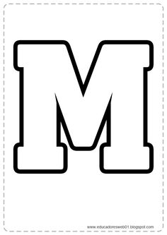 the letter m in black and white