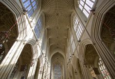 the interior of a cathedral with high vaulted ceilings