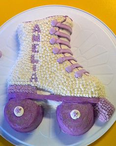 a cake made to look like a roller skate