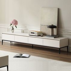 a living room scene with focus on the coffee table