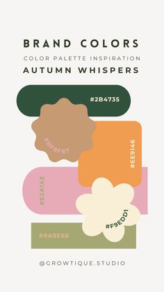 the brand colors for autumn whispers