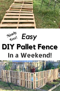 an easy diy pallet fence in a weekend