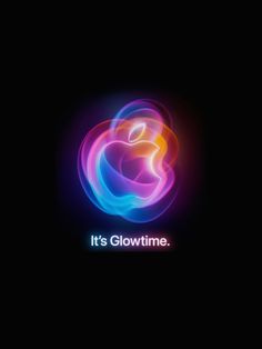 an apple logo with the words it's glowtime