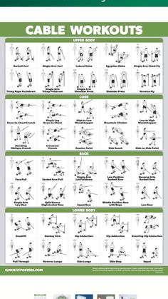 an exercise poster showing the different exercises that are needed to use in this workout routine