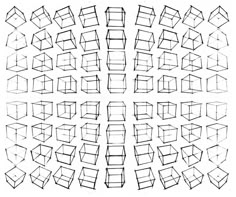 an image of several cubes that are drawn in black and white