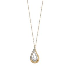 "Dazzling with round-cut diamonds, this stunning teardrop pendant is a beautiful complement to your look. Dazzling with round-cut diamonds, this stunning teardrop pendant is a beautiful complement to your look. Pendant size: 24 mm x 11.85 mm Chain length: 18 in. Chain type: cable Nickel free Metal: sterling silver Finish: polished Packaging: boxedDIAMOND DETAILS Total weight: 1/4 ct. Shape: round Setting: nick, prong Gemstones may have been treated to enhance their appearance. Special care may b Classic Teardrop Drop Necklace With Diamond Accents, Diamond White Teardrop Pendant Drop Necklace For Formal Events, Diamond White Teardrop Pendant Drop Necklace For Formal Occasions, Yellow Gold Diamond Teardrop Pendant Necklace, Formal Teardrop Diamond Necklace With Diamond Accents, Formal Drop Necklace With Diamond Accents And Teardrop Pendant, Formal Diamond White Teardrop Pendant Drop Necklace, Pear-shaped Drop Necklace With Diamond Accents, Diamond Teardrop Fine Jewelry Necklace