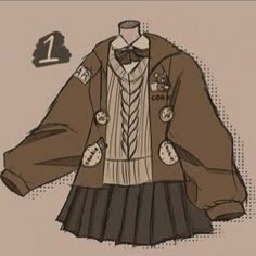 a drawing of a jacket with buttons on it